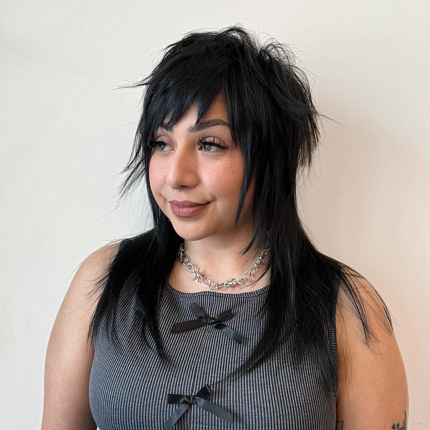 Textured Modern Mullet with Irregular Layers