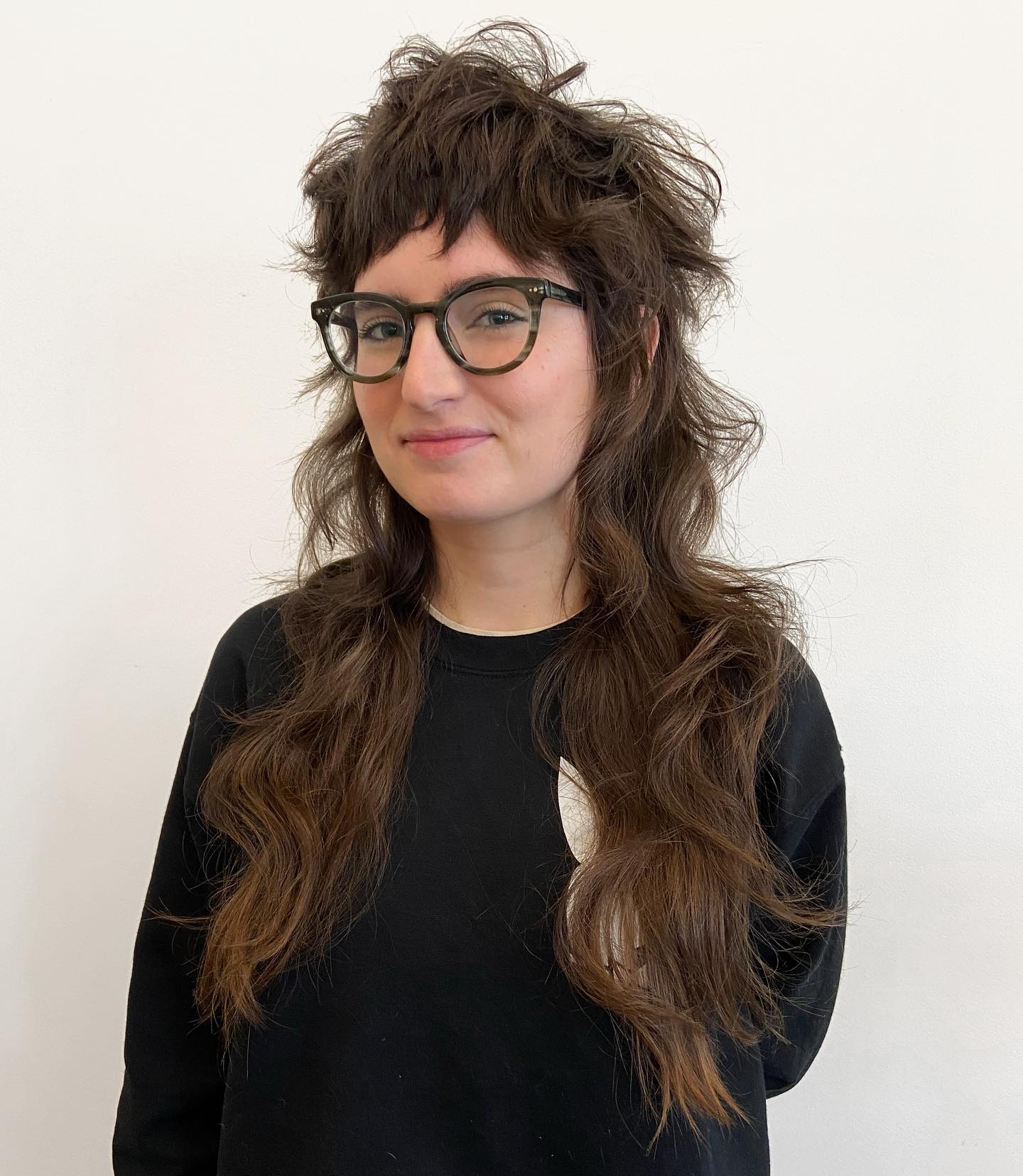 Textured Modern Mullet with Subtle Volume