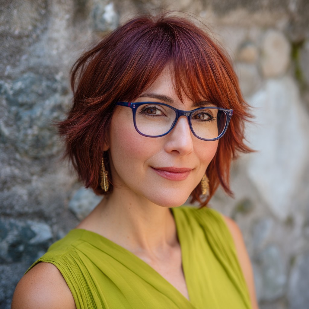 Vibrant Textured Lob with Face-Framing Layers