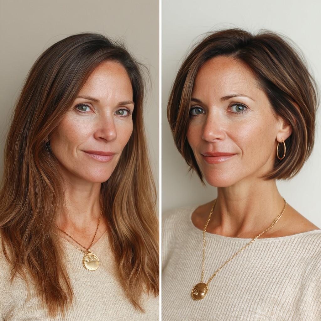 Chic Textured Bob with Subtle Highlights