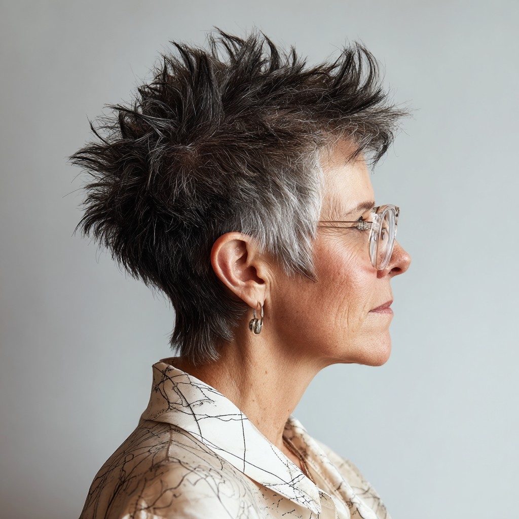 Bold Textured Spiky Mixie with Defined Layers