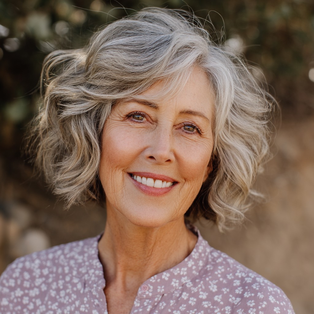 Charming Textured Curly Bob with Soft Layers