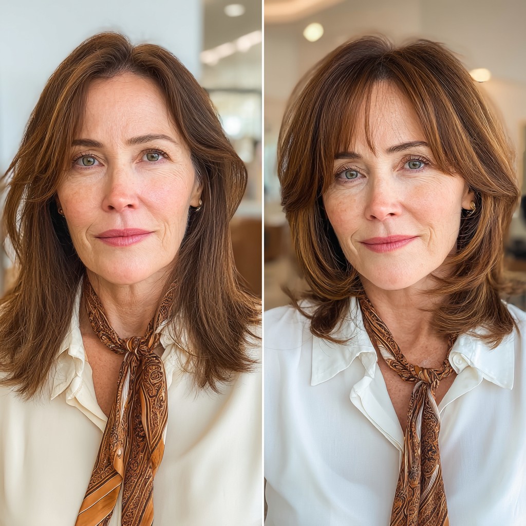 Chic Layered Cut with Soft Face-Framing Layers