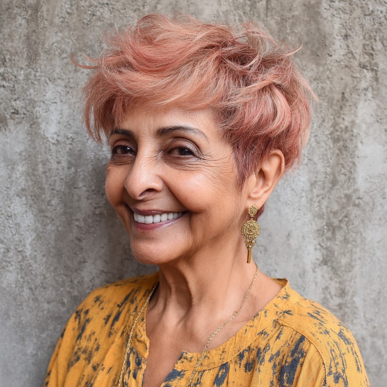 Chic Textured Pixie Cut with Soft Rose Gold Tones
