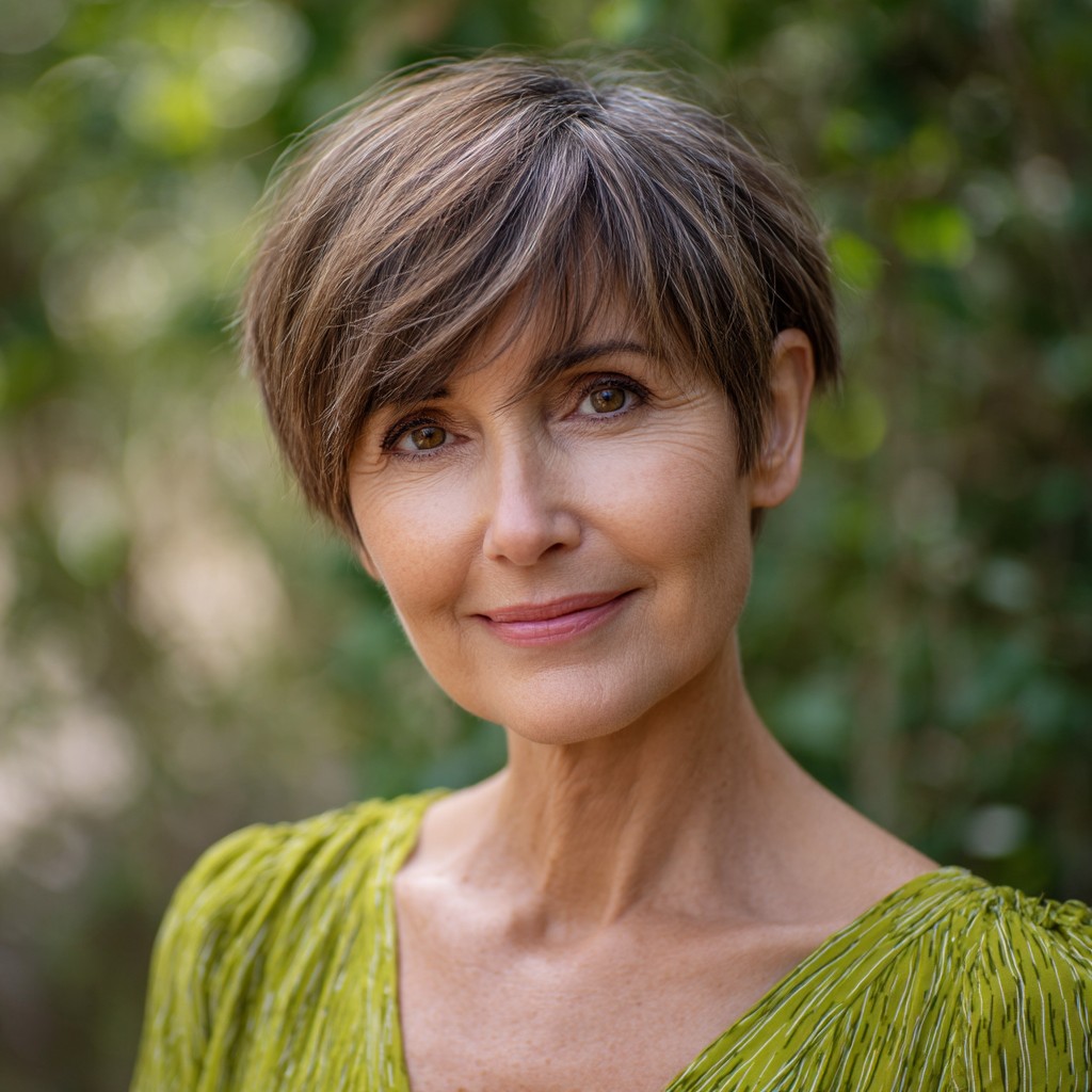 Chic Textured Pixie Cut with Subtle Feathering