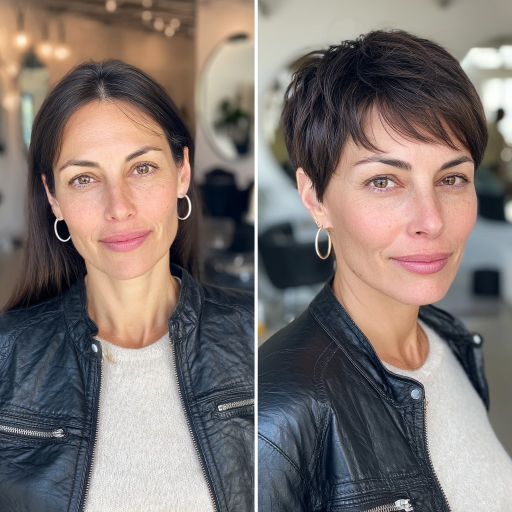 chic textured pixie cut