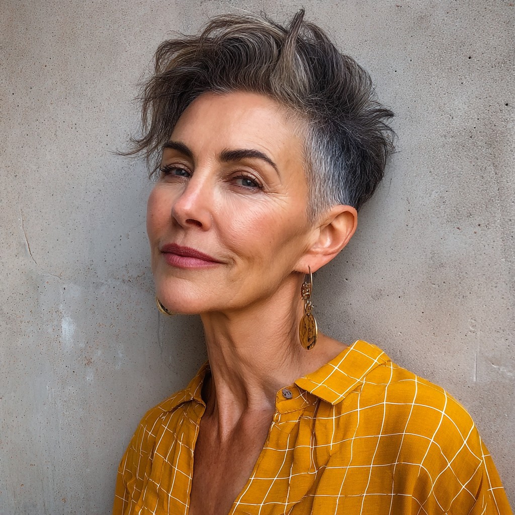 Chic Textured Short Cut with Volume on Top
