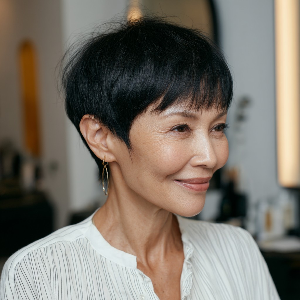 Chic Textured Short Pixie with Subtle Layers