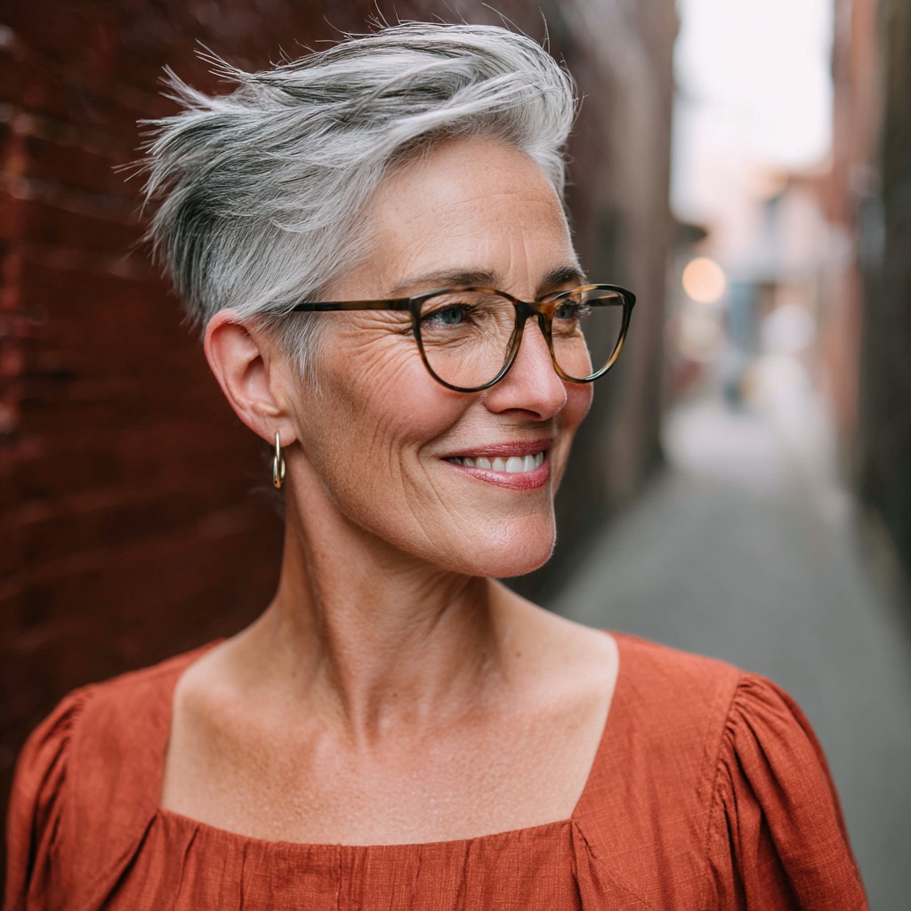 Chic Textured Silver Mixie with Lifting Layers