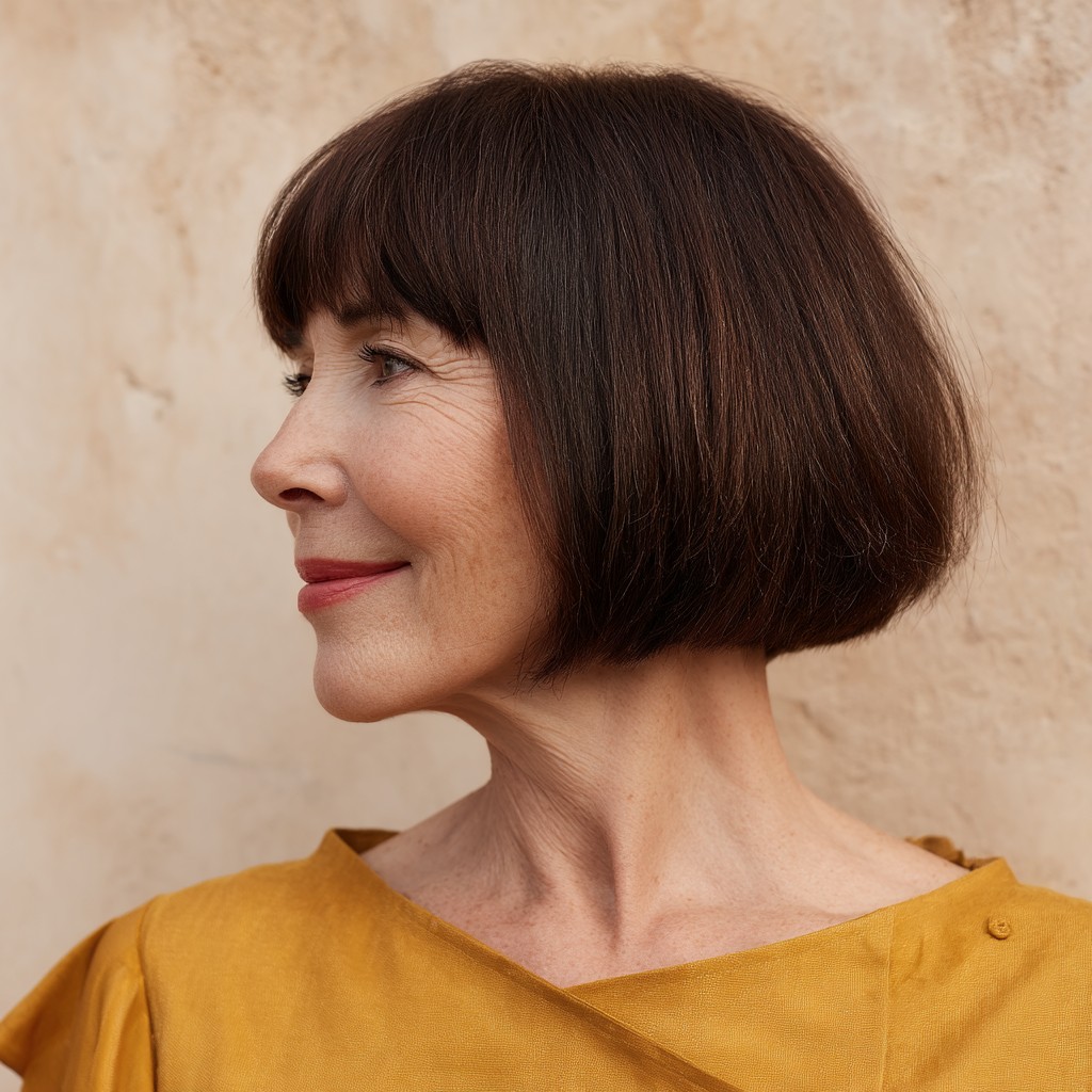 Classic Textured Bob with Soft Bangs