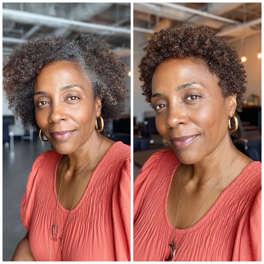 Defined Short Curly Pixie with Natural Volume