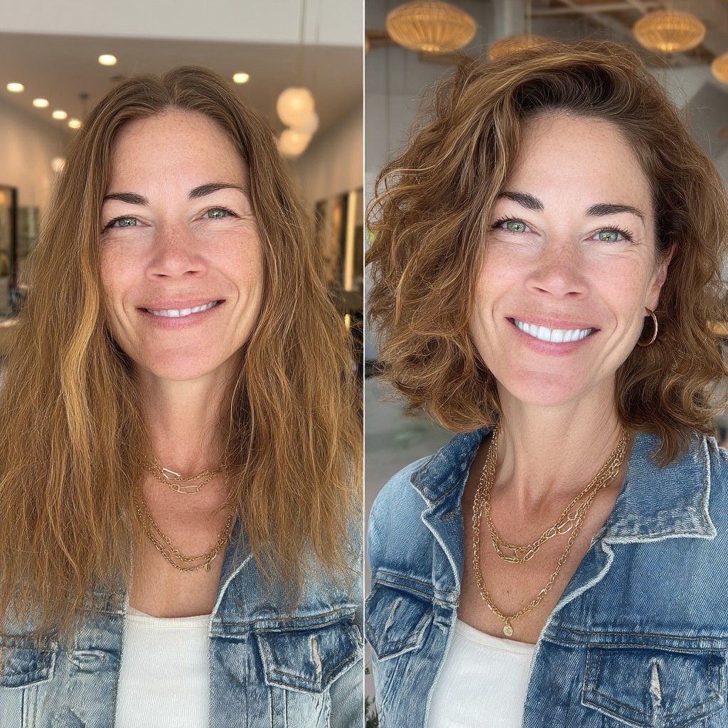 Effortless Medium-Length Textured Curls