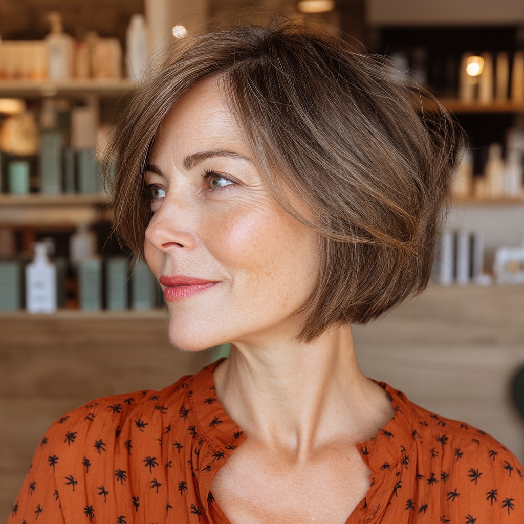 Elegant Textured Bob with Subtle Layers
