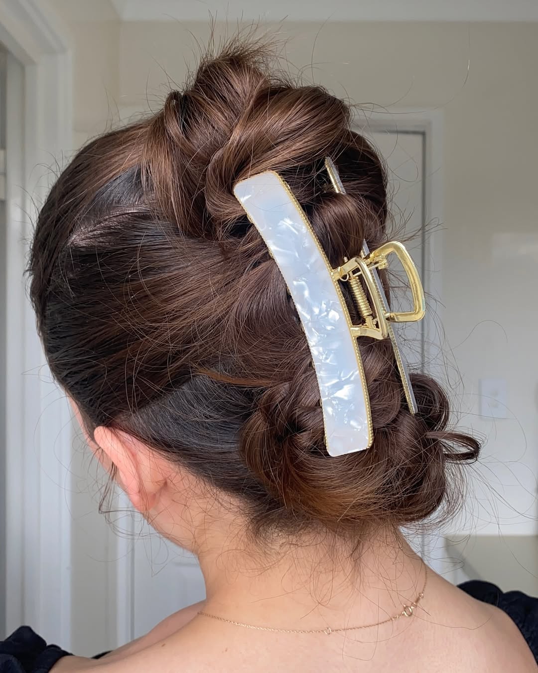 Elegant Twisted Bun with Claw Clip