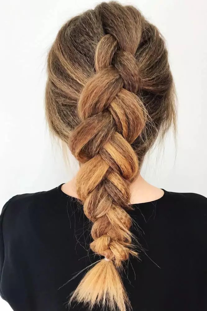 Enchanting Crimped Braided Hairstyle with Subtle Color Gradation