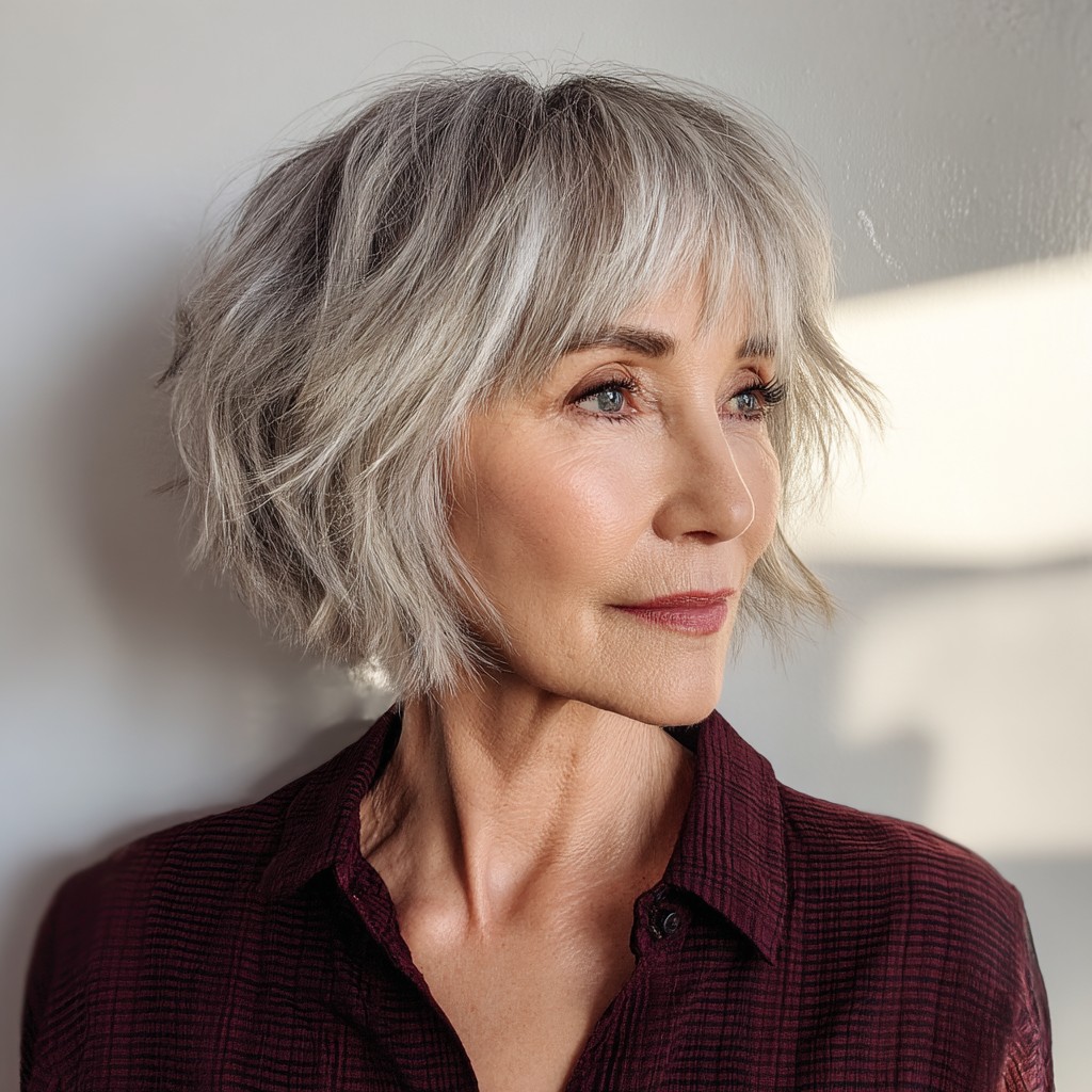 Modern Choppy Bob with Soft Layers
