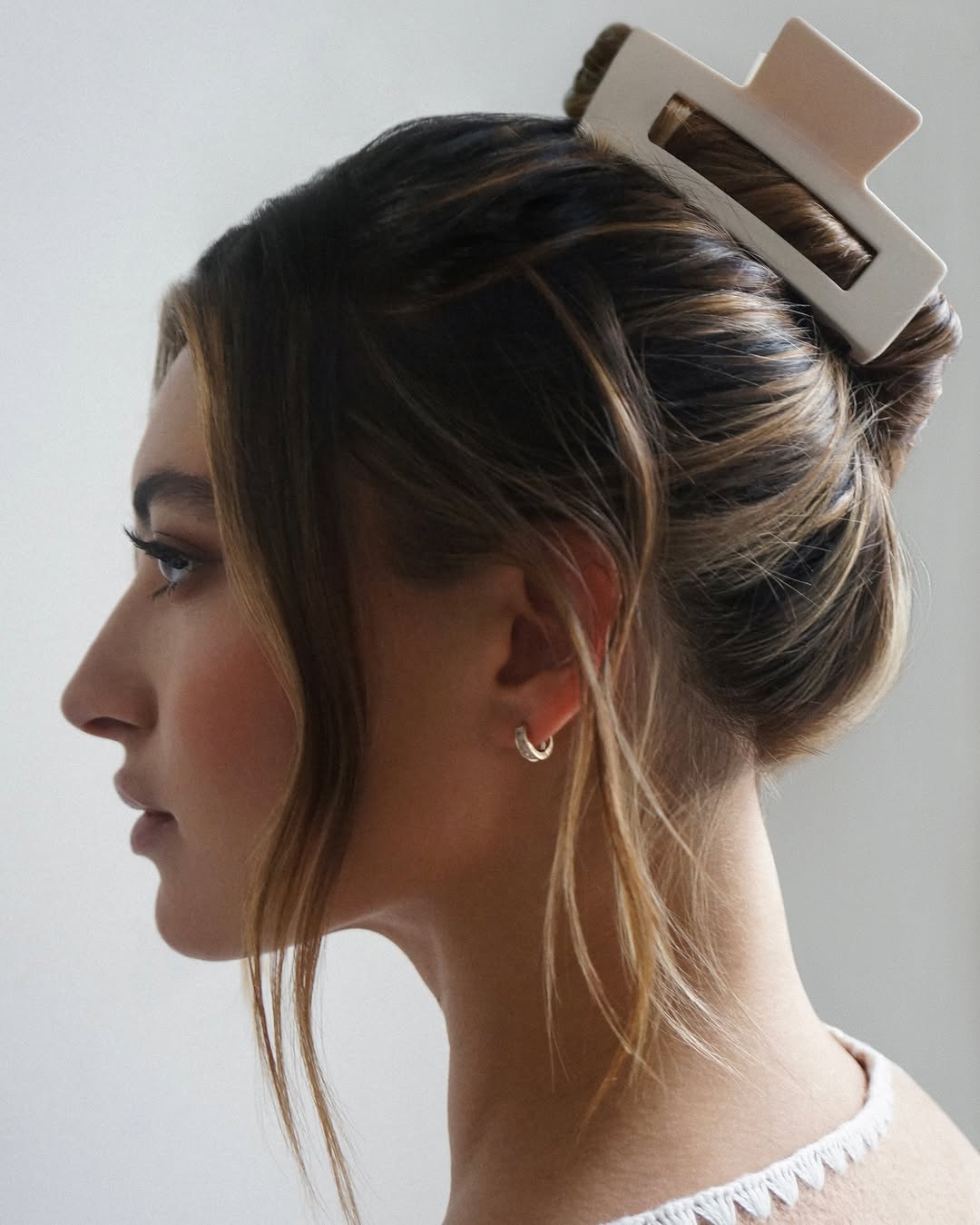 Modern Claw Clip Updo for Long Hair