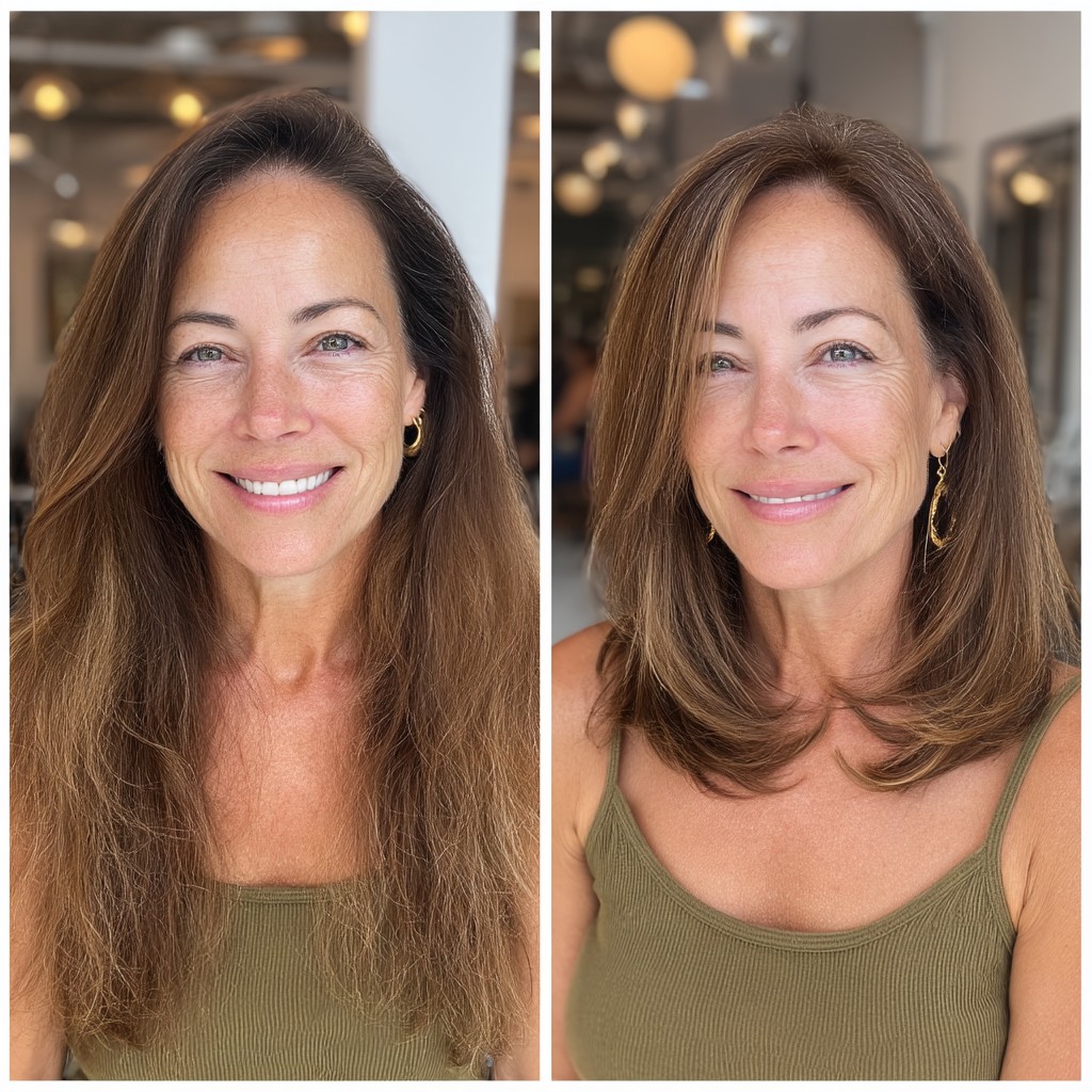 Modern Long Layered Cut with Soft Face-Framing Layers