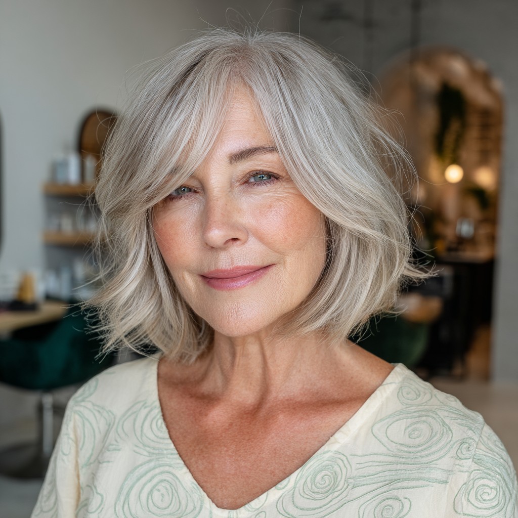 Modern Textured Lob with Face-Framing Layers
