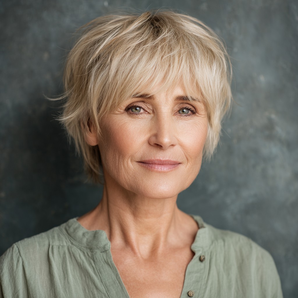Modern Textured Short Cut with Subtle Layers