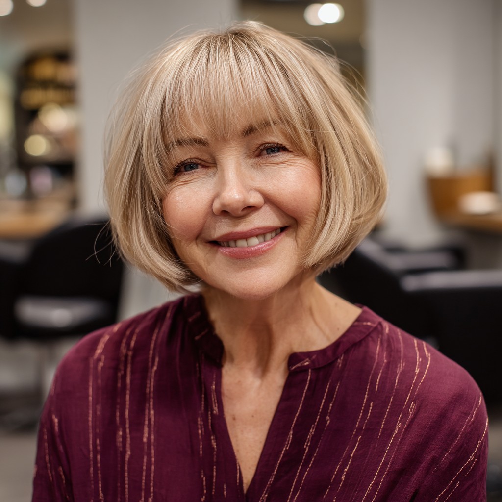 Soft Blunt Bob with Subtle Layers