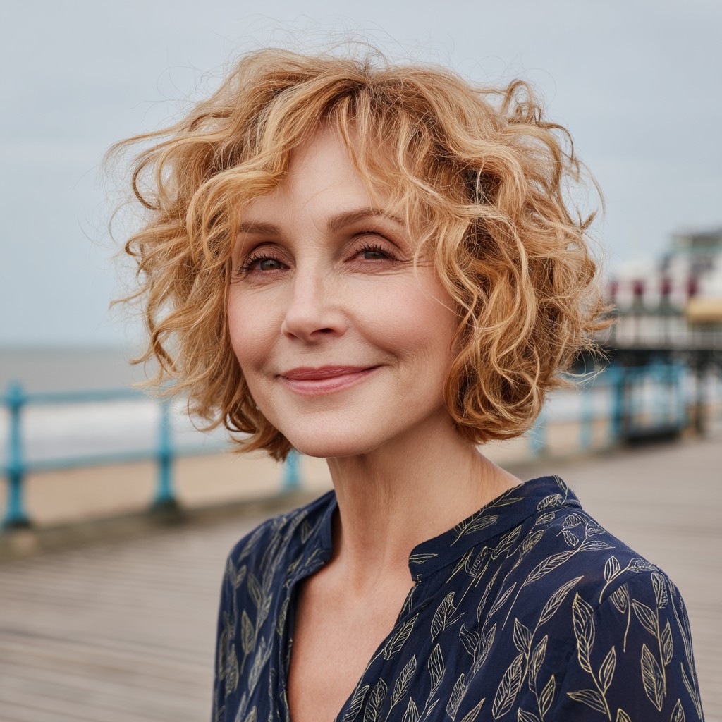 Soft Curly Lob with Defined Layers