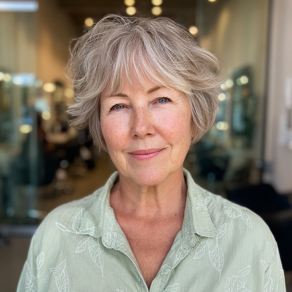 Soft Feathered Short Cut with Light Layers