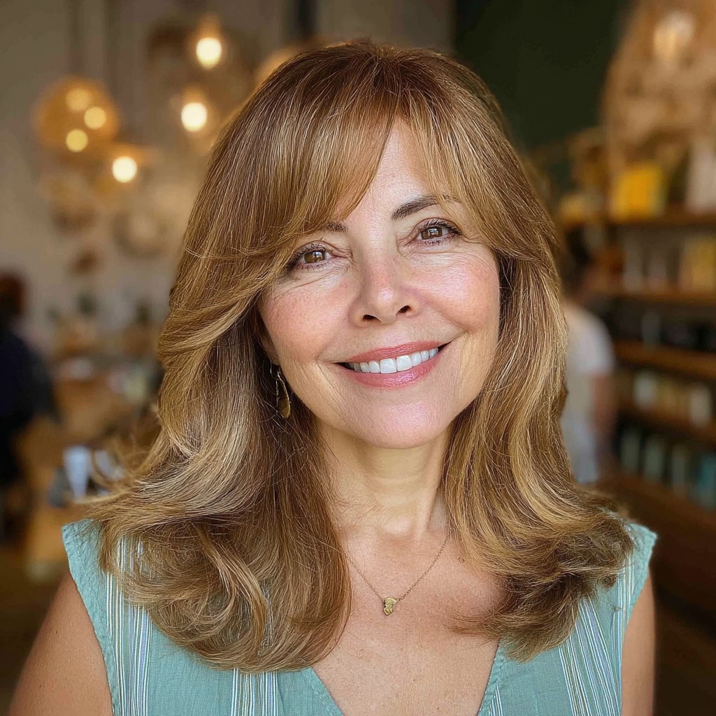 Soft Layered Cut with Face-Framing Bangs