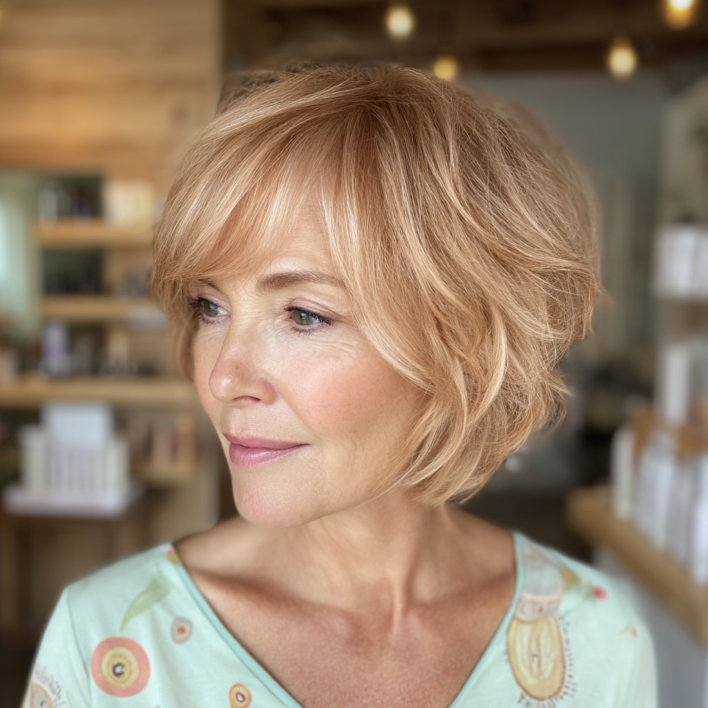Soft Textured Blunt Bob with Effortless Layers