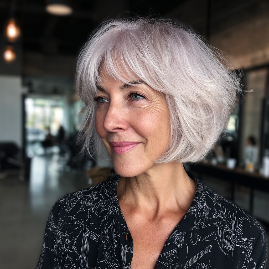 Soft Textured Bob with Subtle Highlights