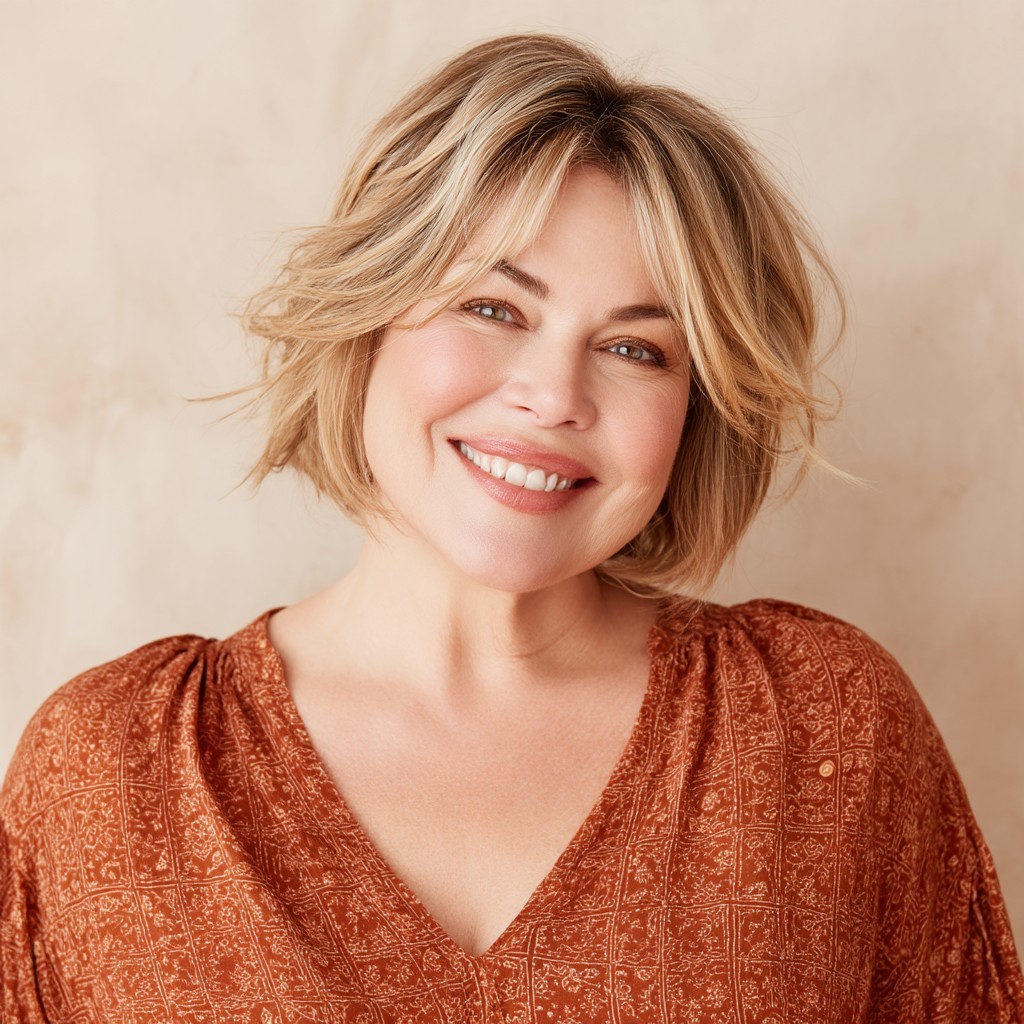 Soft Textured Shaggy Bob