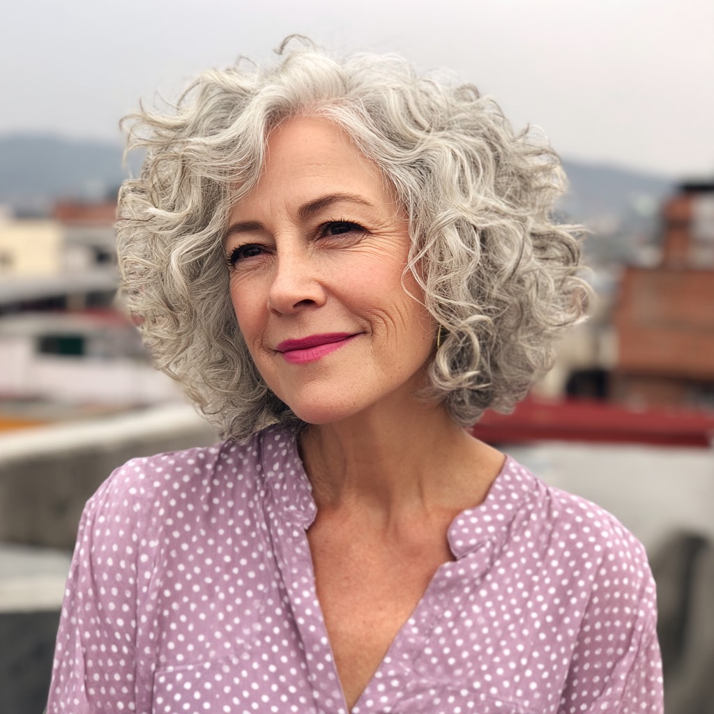 Stylish Curly Cloud Cut with Soft Volume