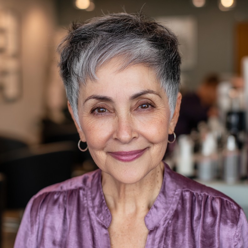 Stylish Short Pixie Cut with Defined Layers