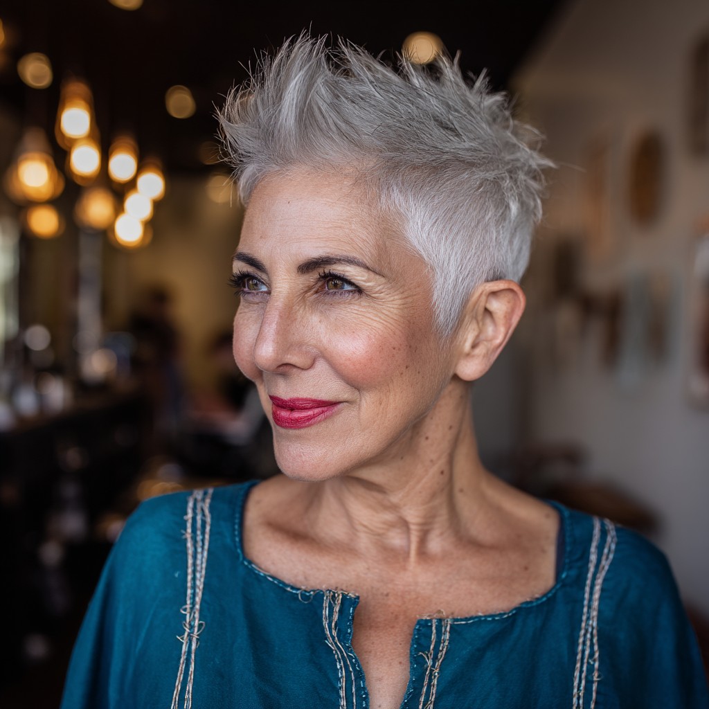 Stylish Short Spiky Cut with Textured Layers