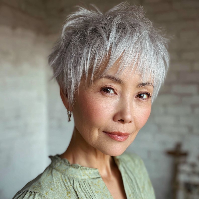Stylish Textured Pixie Cut with Subtle Layers