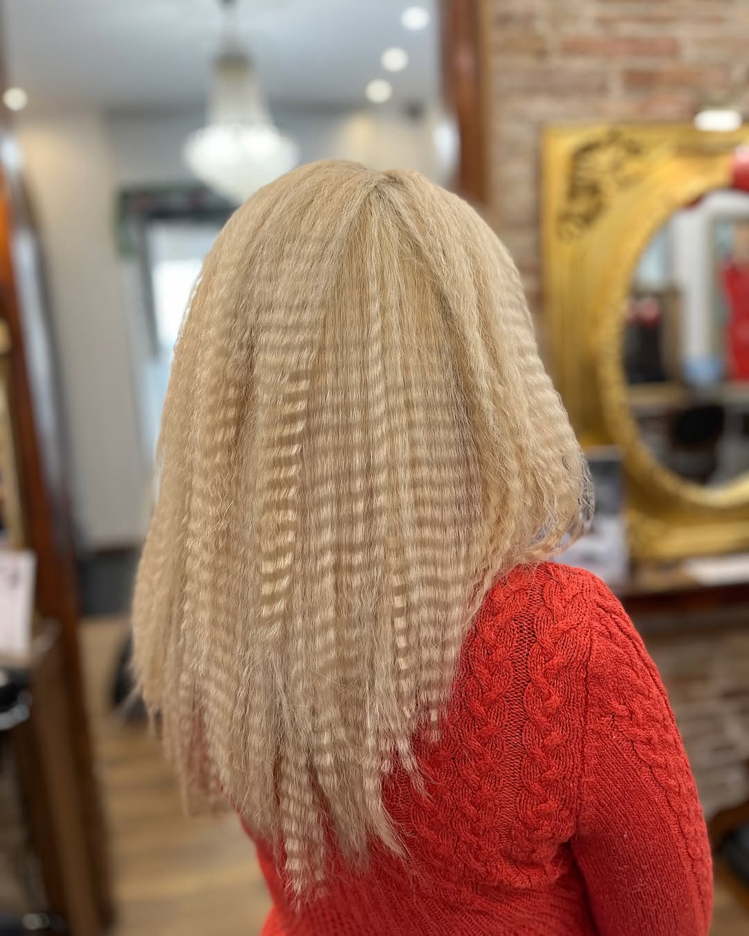 Textured Crimped Hair with Defined Layers