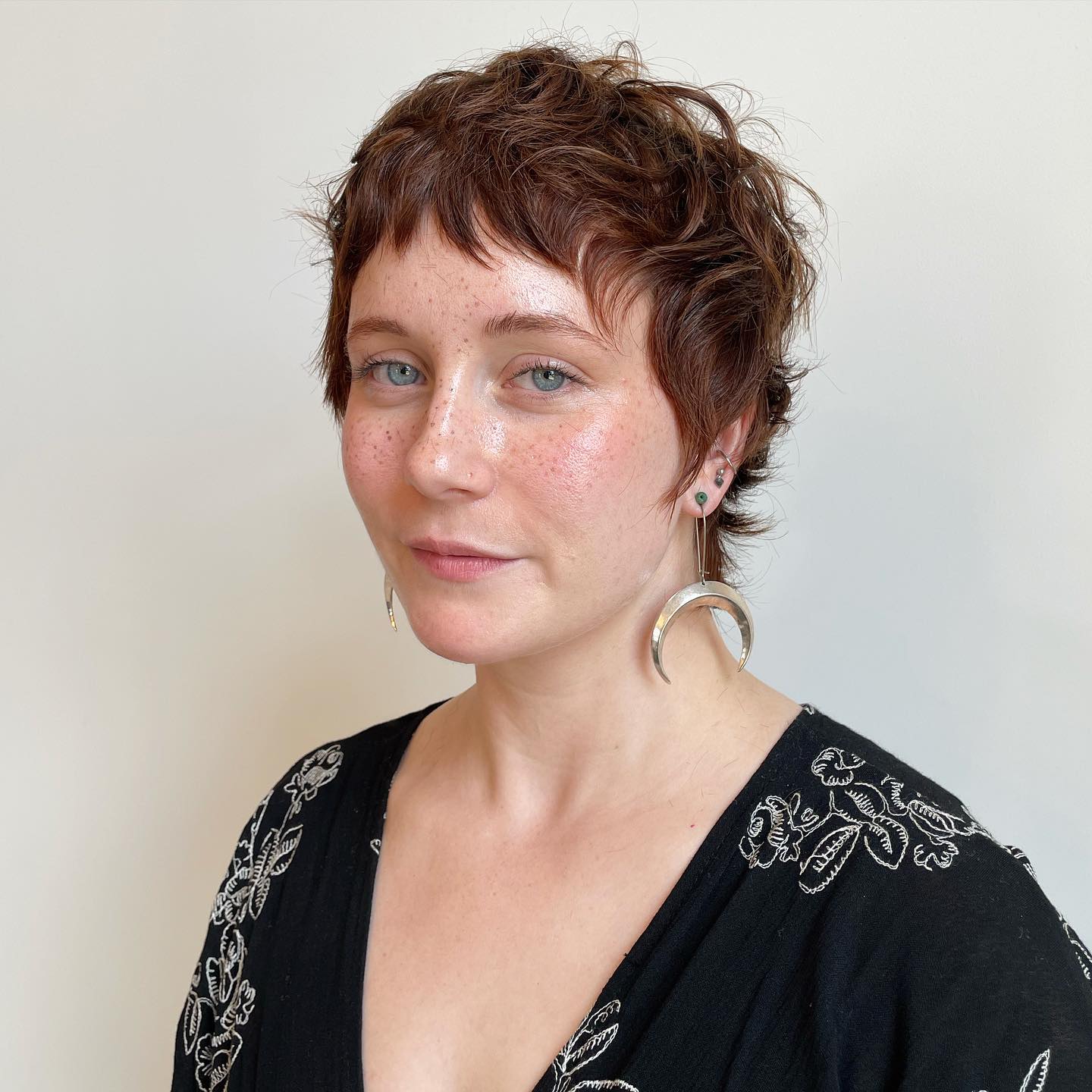 Textured Short Mullet with Soft Layers