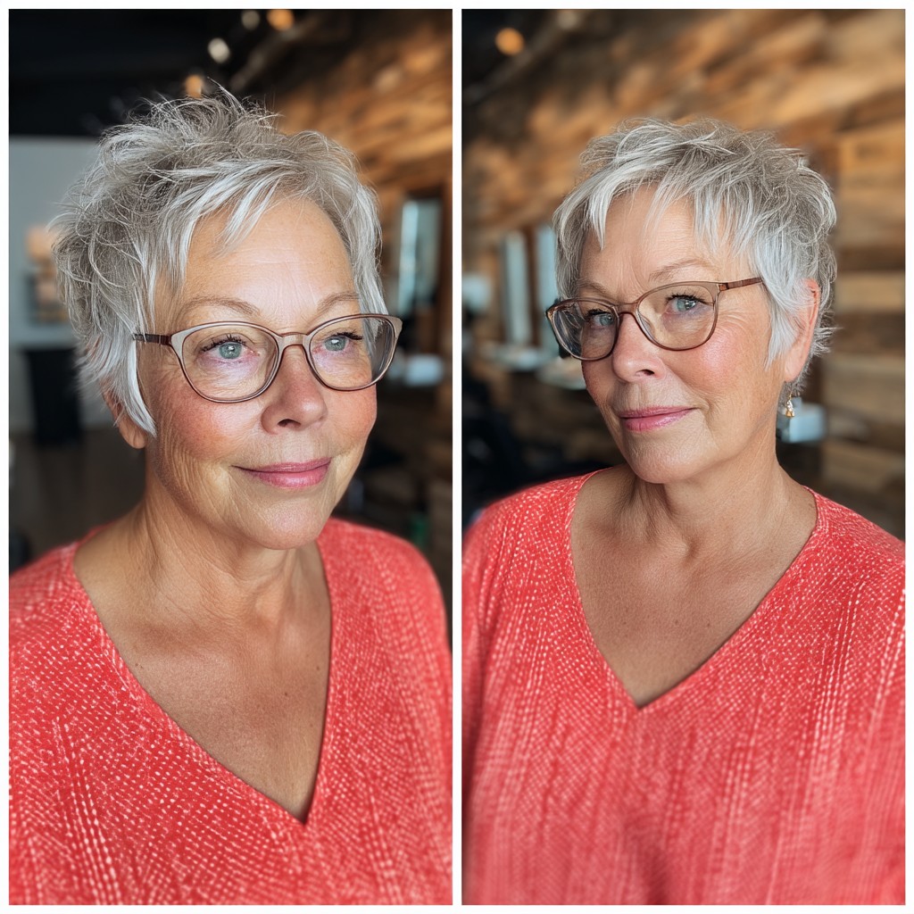 textured short pixie cut with soft layers