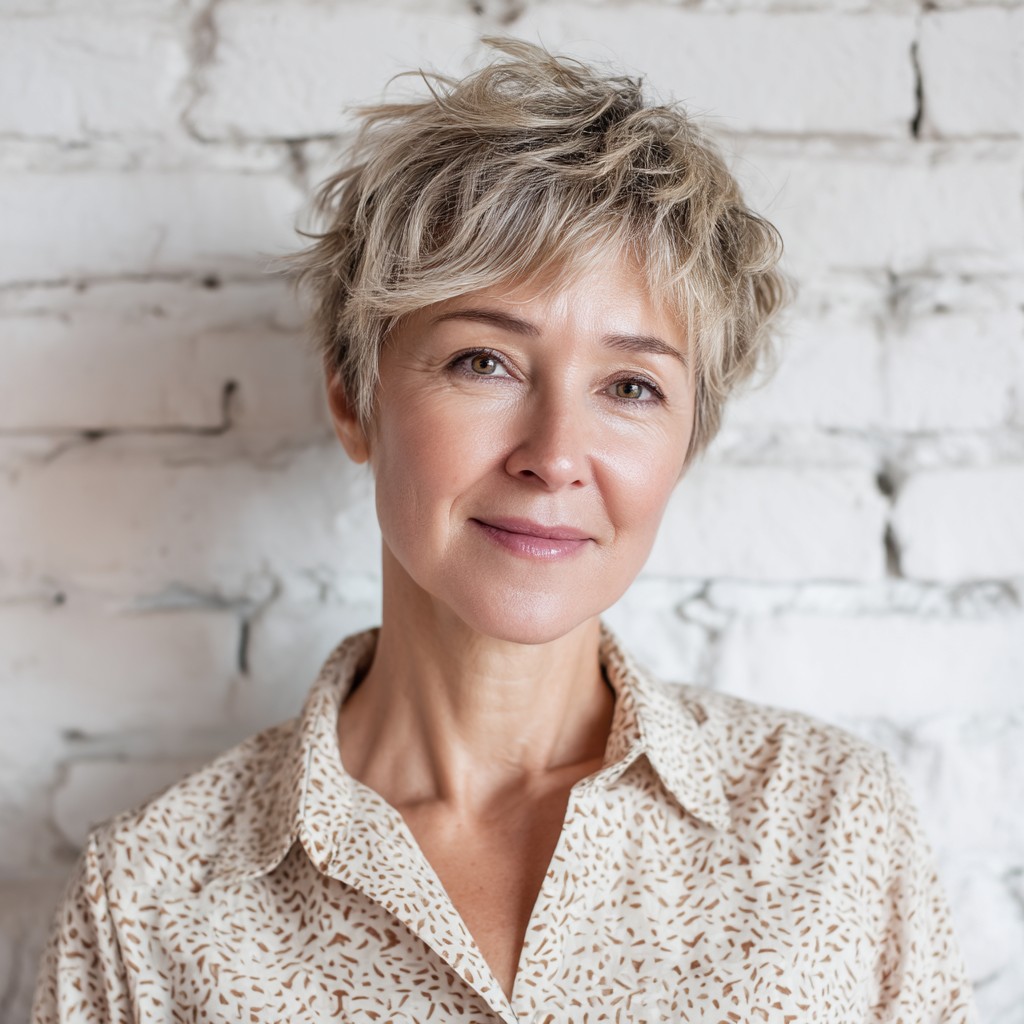 Textured Short Pixie Cut with Volume