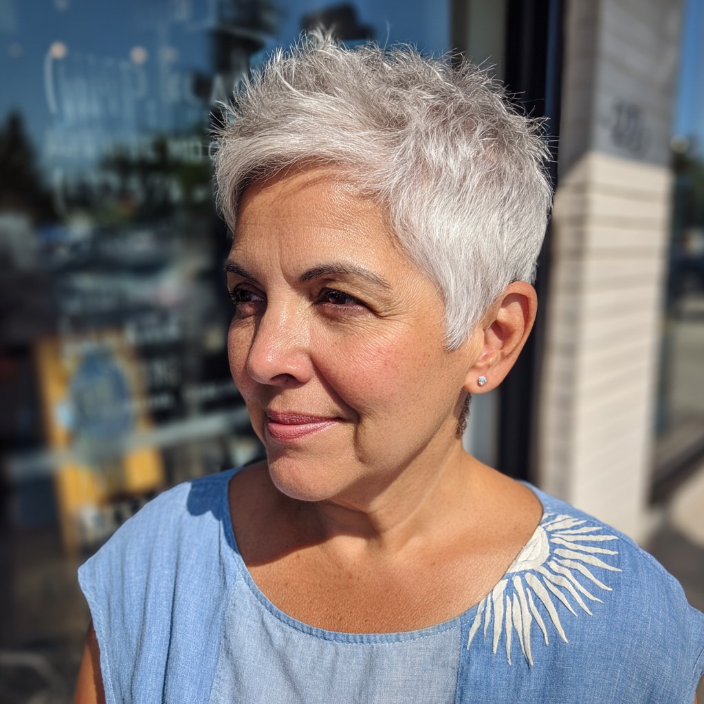 Textured Silver Crop with Subtle Layers