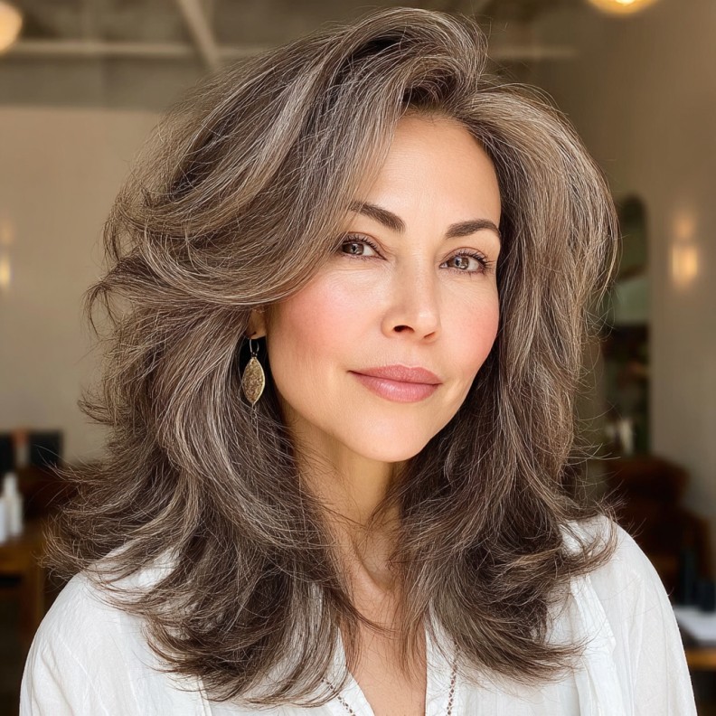 Voluminous Wavy Shag with Subtle Layers