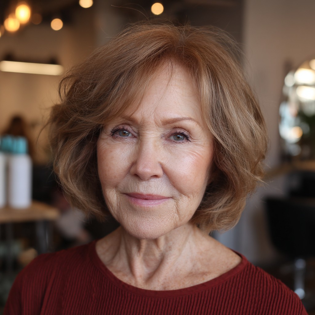 Charming Soft Brown Layered Bob