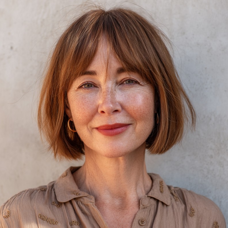 Chic Soft Blunt Bob with Face-Framing Layers