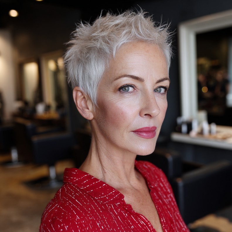Chic Textured Pixie Cut with Edgy Layers