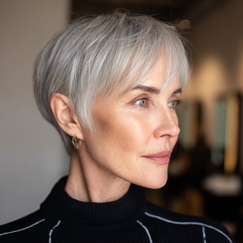 Chic Textured Pixie with Wispy Bangs