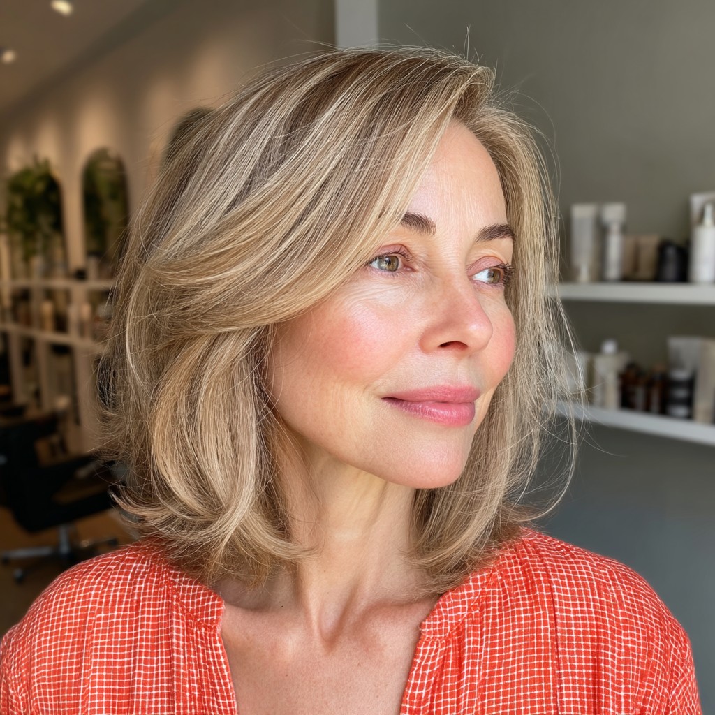Effortless Mid-Length Cut with Natural Body