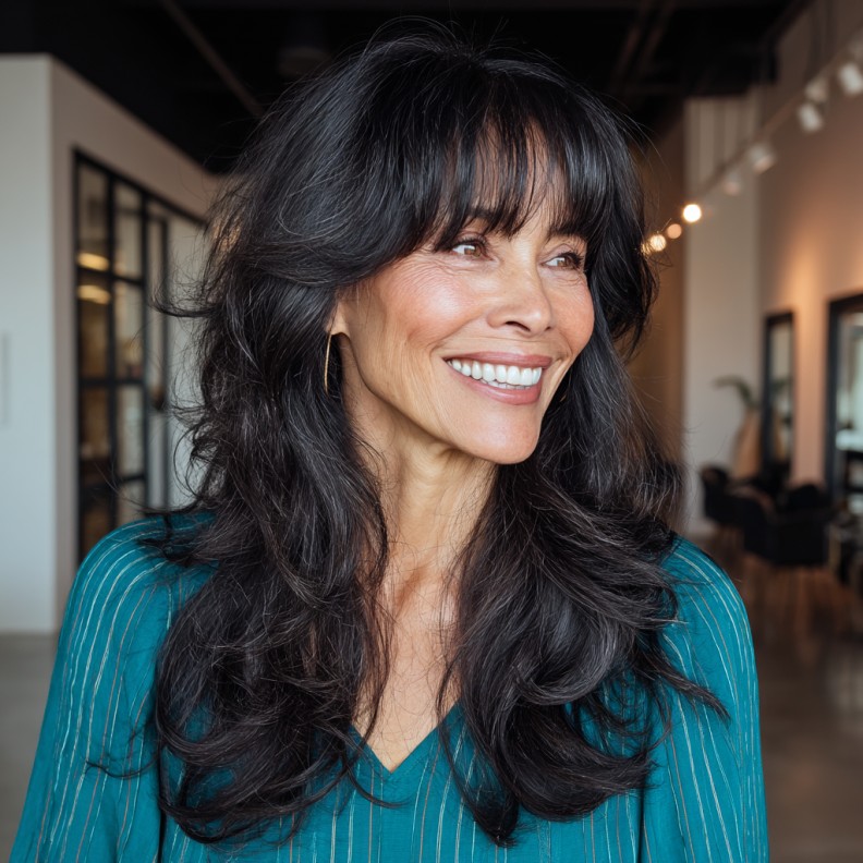 Elegant Wavy Shag with Face-Framing Layers