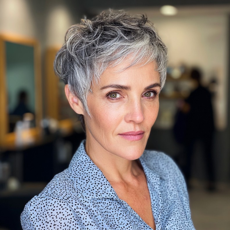 Modern Textured Pixie Cut with Effortless Volume