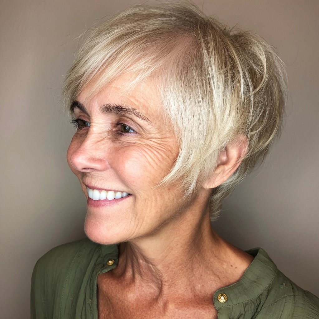 Modern Textured Short Cut with Wispy Layers