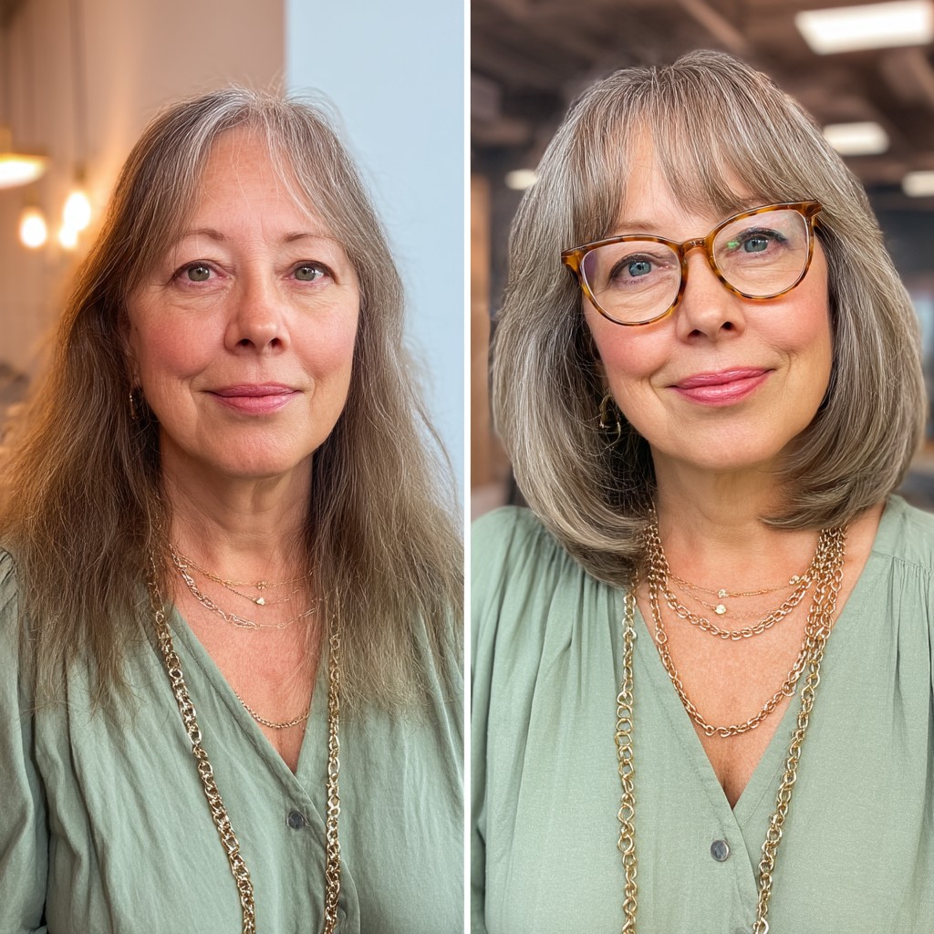 Polished Mid-Length Bob with Soft Bangs
